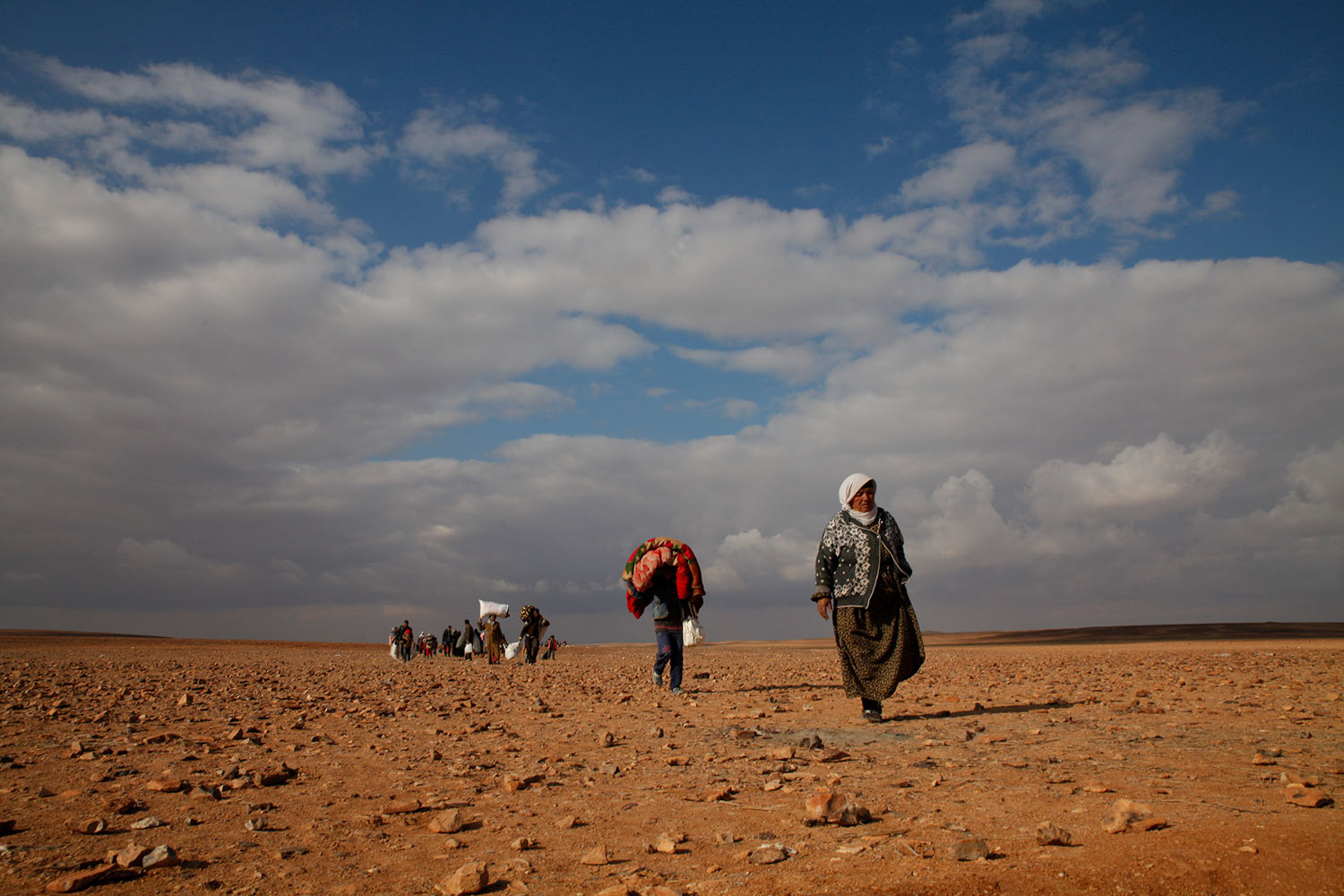Refugees at the Syrian Border. USHMM/Lucian Perkins.